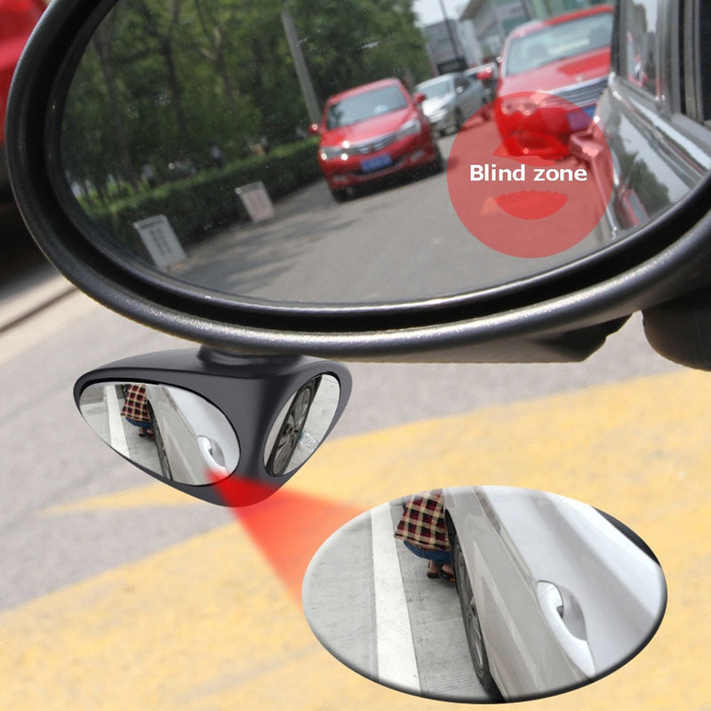 360 Degree Rotatable 2 Side Car Blind Spot Convex Mirror - TurboRobot